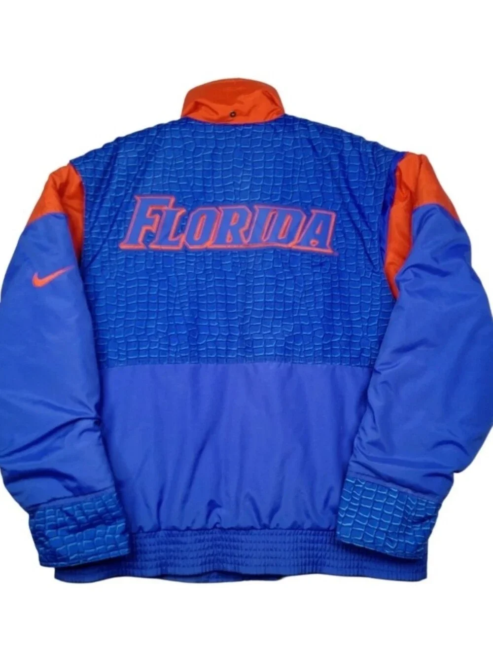 Vintage Nike Florida Gators Gator Skin Scales Print Puffer Jacket Mens XL RARE